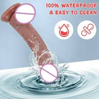 Dildos en silicone liquide réalistes à prix de gros, étanches, pour stimulation du point G, massage et poussée, avec ventouse