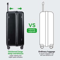 Nouvel arrivage : Ensembles de valises de voyage 3 pièces en PC avec fermeture éclair, bagages à main