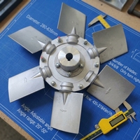 Hélice de ventilateur axial en alliage d'aluminium usiné CNC, haute précision, 3 pales HR pour refroidissement automobile, marque KEYLEADER