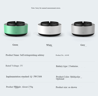 Cendrier intelligent purificateur d'air, élimination instantanée de la fumée secondaire pour la maison, le bureau, la terrasse, utilisation intérieure et extérieure, cendrier intelligent