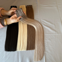 Extensions de cheveux Remy vierges de qualité supérieure, tissées à la machine, doux et soyeux, 100 % cheveux humains bruts vietnamiens, 10-30 pouces, toutes longueurs