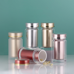 40ml Transparent Plastic Packaging Bottles with Inner Liner and Caps Medicine Container for Tablets Capsule Cod Liver Oil Health - Product Image 5