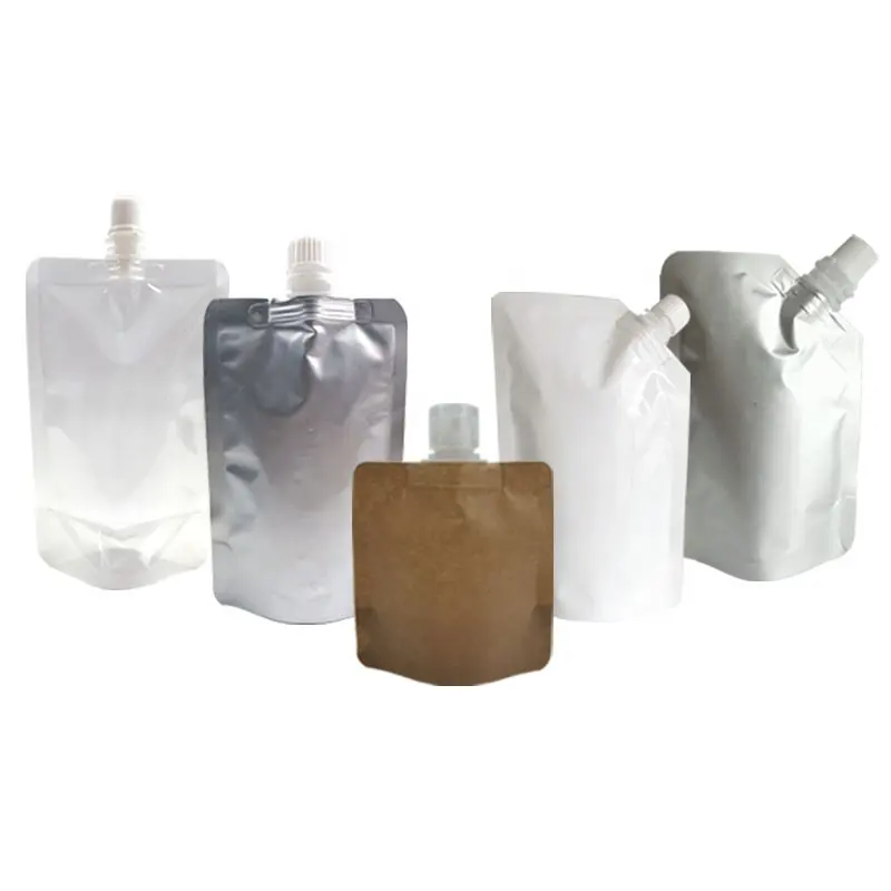 Voedsel Zak Met Schroefdop Uitloop/Energy Drink Tuit Zakje/Kraftpapier Stand Up Aluminiumfolie Uitloop Pouch