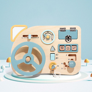 Fashion Busy Board giocattoli Montessori esperienza di guida simulata <span class=keywords><strong>volante</strong></span> <span class=keywords><strong>per</strong></span> <span class=keywords><strong>auto</strong></span> giocattoli educativi in legno <span class=keywords><strong>per</strong></span> bambini - Product Image 3