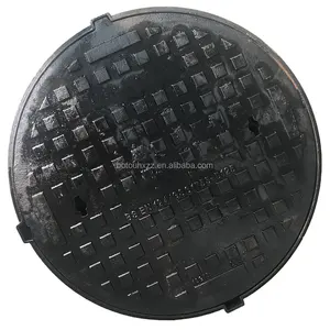 EN124 Epoxy lapisan DCI Ductile besi tersembunyi Diameter 600 tangki air Manhole Cover