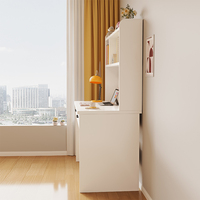 Bureau et étagère intégrés en bois massif pour la maison ou le bureau Bureau d'ordinateur de bureau pour la chambre à coucher