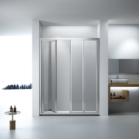 Paroi de douche d'angle design pour hôtel, porte de douche en verre, écran de douche pliant pour salle de bain