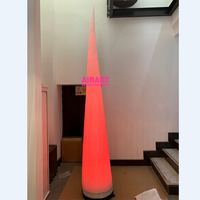 Colonne blanche LED allumant la couleur gonflable de pilier de cône disponible