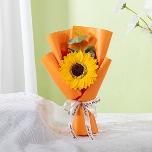 TC, venta al por mayor, Mini flores secas, plantas, ramos, decoración de boda, San Valentín, regalo del Día de la madre, jabón Artificial, ramo de girasol - Product Image 6