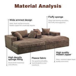 आधुनिक कस्टम लिविंग रूम फर्नीचर समकालीन एल-आकार अनुभागीय उच्च गुणवत्ता वाले सोफे 4 के लिए पुनः क्लिक करना - Product Image 2