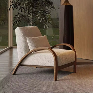 Sillón Reclinable Individual de Estilo Moderno Vintage, Diseño Nórdico Minimalista de Alta Gama para Apartamentos Pequeños, Sala de Estar u Hotel - Product Image 1