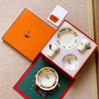 Boîtes cadeaux de luxe pour tasses à café en céramique avec logo personnalisé, emballage en papier kraft, ensemble de tasses