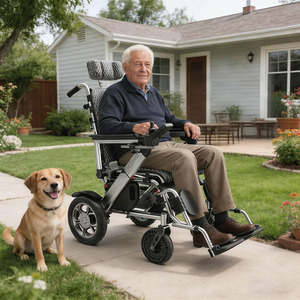 <span class=keywords><strong>Silla</strong></span> de Ruedas Eléctrica Plegable Automática <span class=keywords><strong>con</strong></span> Control Remoto, de Aleación de Aluminio, <span class=keywords><strong>con</strong></span> Batería de Litio de 500w, Ancha y Personalizable, para Personas Mayores - Product Image 2