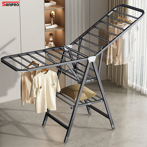 Tendedero Plegable SANIPRO de Acero al Carbono, Estilo Ala, Portátil, para Dormitorio, Almacenamiento de Ropa - Product Image 1