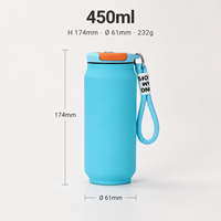 Bouteille d'eau isotherme en acier inoxydable en forme de canette de soda, personnalisable avec logo, double paroi, avec couvercle à paille, 500 ml, vente en gros