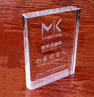 Cubes en cristal vierges gravés au laser 3D avec logo personnalisé, écologiques, minimalistes et de haute qualité, pour cadeaux d'affaires