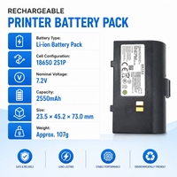 KRL PSE CE 7.2V 2550mAh Baterai Cair 18650 500 Siklus 4 Sel -20C hingga +60C Printer Barcode PDA Scanner