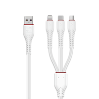 Maimi 5A USB 3 en 1 câble de charge multiple universel pour téléphone portable type-c cordon de micro chargeur câble de données de charge rapide