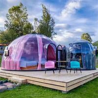 Étoile transparente chambre vacante maison dôme pour jardin extérieur Camp clair bulle glamping tente