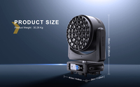 SHEHDS LED Beam+Wash Big Bees Eyes 37x25W 37x40W RGBW Zoom Lighting pour événements, mariages, clubs