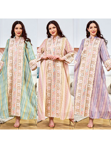 Estación de Comercio Exterior Independiente <span class=keywords><strong>para</strong></span> Fábrica de <span class=keywords><strong>Ropa</strong></span>: Nuevo Vestido de Noche de Primavera con Estampado Floral y Lentejuelas, Largo hasta el Suelo, Corte en A - Product Image 6