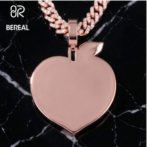 Luxury Vvs Moissanite 925 Silver Custom Fruit Pendant Hip Hop Style <b>Iced</b> Out Diamond Name <b>Chain</b> Pendant Fine Jewelry - Product Image 2