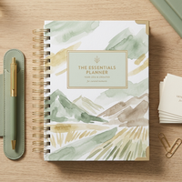 Carnet de planification A5 personnalisé à couverture rigide, reliure spirale, organisateur quotidien, hebdomadaire et mensuel, journal vert imprimé pour usage professionnel