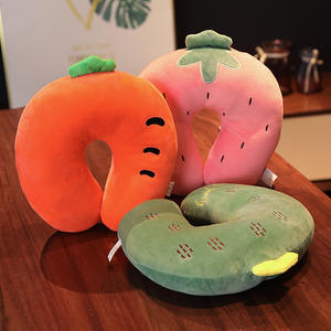 Almohada de Viaje en Forma de U con Diseño de Animalito Adorable, 28x26x14cm, de Poliéster, para Auto, Avión, Siesta, Diseño Cómodo - Product Image 3