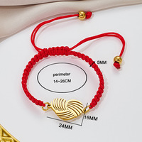 Bracelet en acier inoxydable plaqué or 18 carats, bracelet tressé personnalisé, bracelet de couple pour cadeau