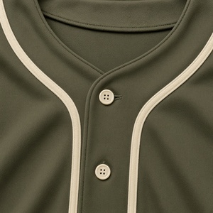 Camiseta de Béisbol para Hombre, Manga Corta, Poliéster que Absorbe la Humedad, Uniforme sin Estampado con Cierre de Botones y Estampado por Sublimación - Product Image 4