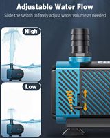 Pompe à eau submersible pour aquarium Pawfly 800 GPH ultra silencieuse 3000L \/H 45W Pompe de fontaine 8.2 pieds de hauteur de levage pour aquariums Statuary