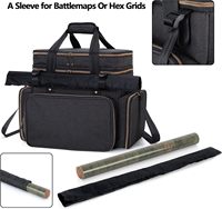 Bolsa Grande Todo en Uno para Aventureros de D&D con Miniaturas, Espuma de Almacenamiento, Tapete de Batalla, Funda para Dados, Bolígrafos, Pantallas y 6-8 Libros de Tapa Dura