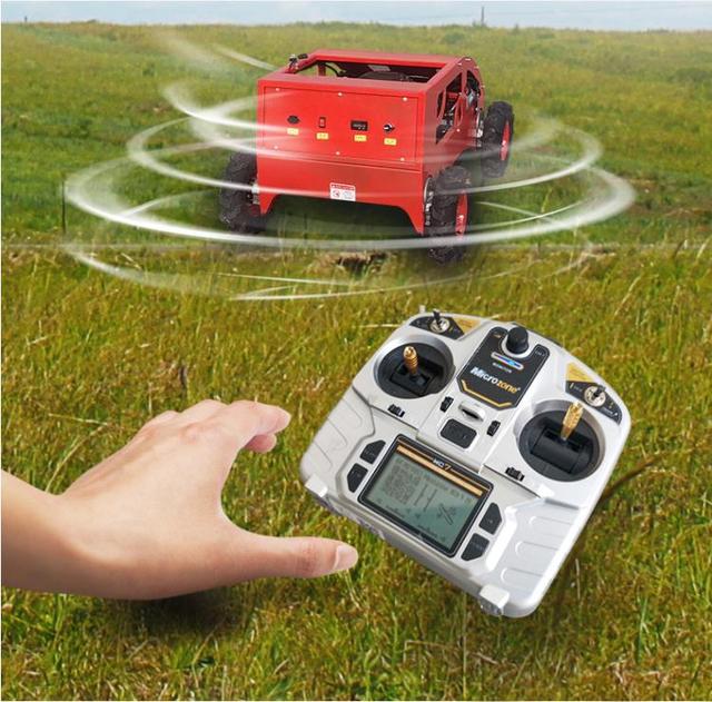 Gasoline Engine Remote Control Robotic Lawn Mower for Agriculture with 550mm Cutting Width and 0-6km/h Speed