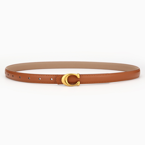 Ceinture Femme Haut de Gamme en Cuir de Vachette Vintage Décontractée Polyvalente avec Boucle en <span class=keywords><strong>Cuivre</strong></span> Lisse 100cm - Product Image 5