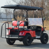 Voiture de Tourisme Rétro Électrique 4 Places, Buggy à Batterie Lithium 5KW Certifié CE, Vitesse 30-50Km/h, Autonomie 90km, Accessoires pour Voiturette de Golf Panoramique