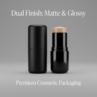 Flacon de déodorant en plastique en forme de capsule pour soins de la peau et maquillage, avec joint d'étanchéité haute transparence, idéal pour les collections de sérums solides de boutiques.