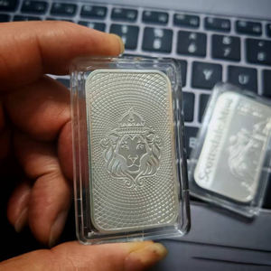 无磁性高品质新款狮子银条纪念品合金金条礼品UV印刷金属硬币电镀工艺 - Product Image 5