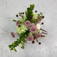 Centre de table de réception de mariage, arrangement de boules de fleurs artificielles en cascade, rose poussiéreuse et blanc, pour la décoration des organisateurs d'événements