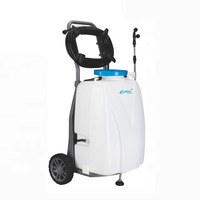 Chariot de jardin à batterie 40L Pulvérisateur électrique à pompe à gazon au lithium pour l'élimination des mauvaises herbes Pulvérisateurs agricoles