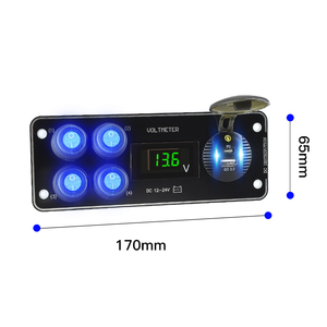 Nuevo Panel de Interruptores Basculantes de 4 Canales 12V 24V para Barcos, Panel de Interruptores Automotriz Marino para Coches, Camiones, Barcos, ATV, UTV, SUV, Material ABS - Product Image 6