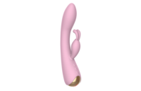 Aufblasbarer Kaninchen-Vibrator für Frauen mit Doppelstimulation, 10 Vibrationsmodi und Luftpumpenfunktion, Wasserdichter Silikon-Massagestab