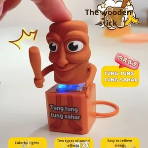 Cao-hấp dẫn Công Đức accumulator Keychain Mặt dây chuyền phổ biến bằng gỗ cá nút Đồ chơi điện tử hiệu ứng âm thanh bán buôn nhựa - Product Image 2