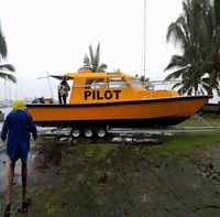 Bateau de patrouille en aluminium soudé rapide de 9 m à vendre, fabriqué en alliage durable