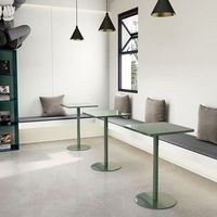 Table basse carrée convertible moderne en panneau de densité pour balcon, salle à manger et café – Nouveauté en gros