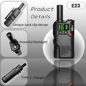 Walkie Talkie Ptt portátil E23 con pantalla Led, linterna, radio de jamón más pequeña para Chase Climb Hotel Restaurant Trolling - Product Image 4