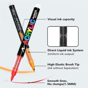 Set di 240 Pennarelli Acrilici con Punta a Pennello <span class=keywords><strong>per</strong></span> Dipingere su Rocce, Pietra, Ceramica, Vetro, Legno, Tela, Materiali <span class=keywords><strong>per</strong></span> Arte Fai da Te e <span class=keywords><strong>Disegno</strong></span> - Product Image 6