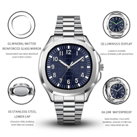 Montres de luxe pour hommes en gros, montres de luxe pour hommes à dégagement rapide, montres analogiques personnalisées pas chères pour hommes avec date