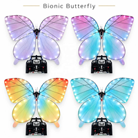 Drone papillon LED volant, 300 mètres de portée, batterie rechargeable, télécommande FS-i6X pour mariages, événements et spectacles