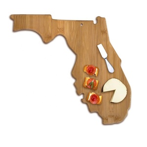 Tagliere in Bambù con Mappa della Florida Incisa al Laser, Personalizzabile, Naturale, per Servire Salumi, Souvenir da Viaggio, Regalo - Product Image 2