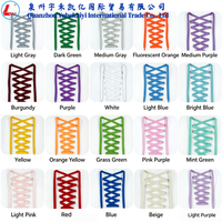 Lacets plats en polyester multicolores de 8 mm, couleur unie, polyvalents, pour remplacement de lacets de baskets et chaussures décontractées, ou comme corde d'emballage